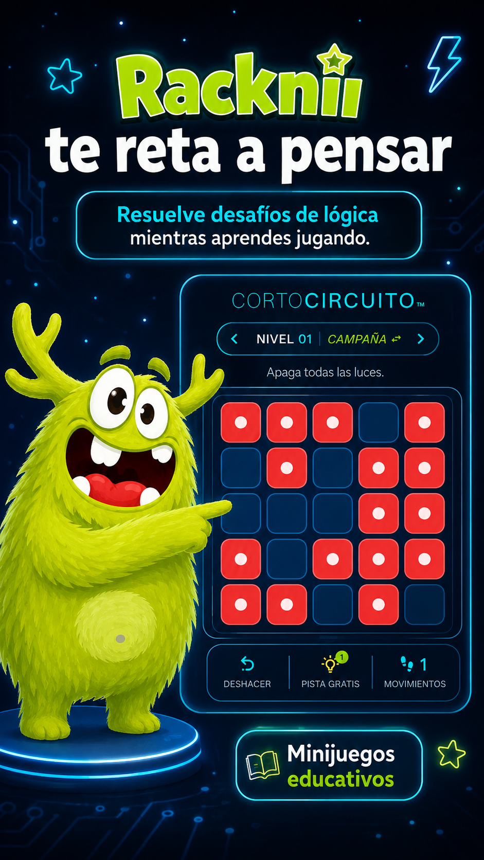 Minijuego de lógica Cortocircuito en El Búnker
