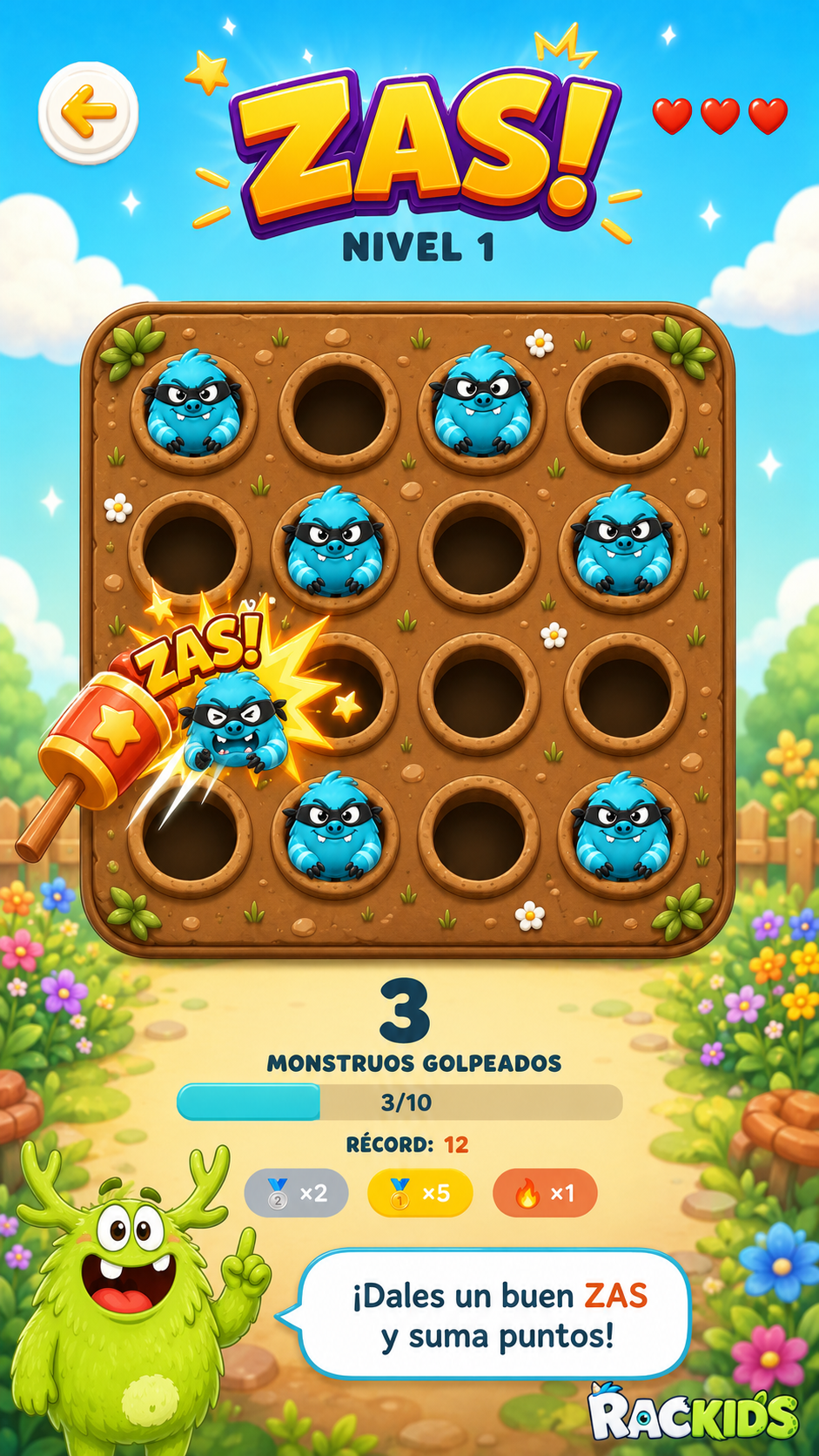 Minijuego ZAS de El Patio