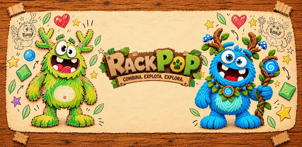 RackPop: una aventura match-3 de cartón, lana y color